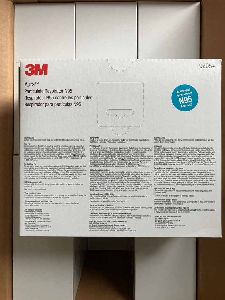 3M Aura 9205 (Blue Headband) N95 - 20 pack - Retail Packaging